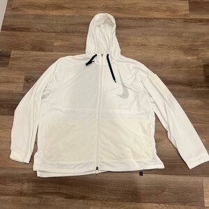 Nike White Zip Up Hoodie